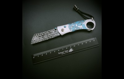 雪茄刀钛柄镶嵌绿松石